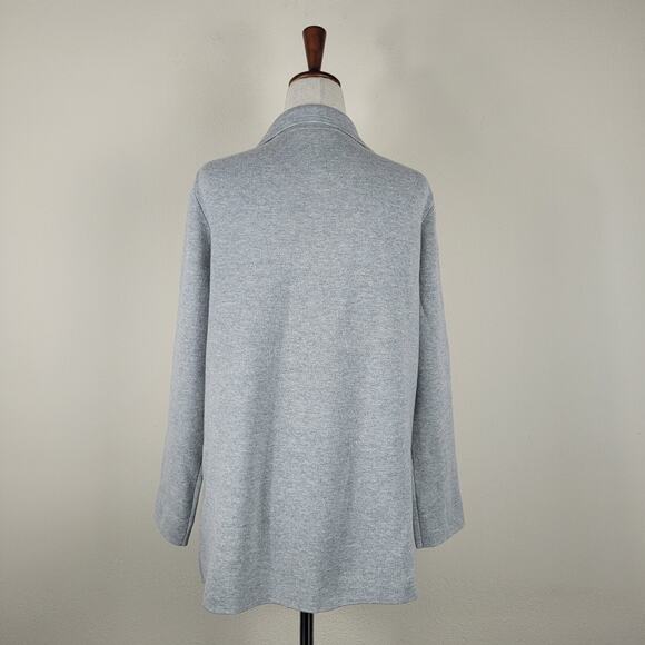 J. Crew Jacket XS Gray Eloise Open Front Sweater Blazer Wool Blend BA552 - Picture 4 of 9